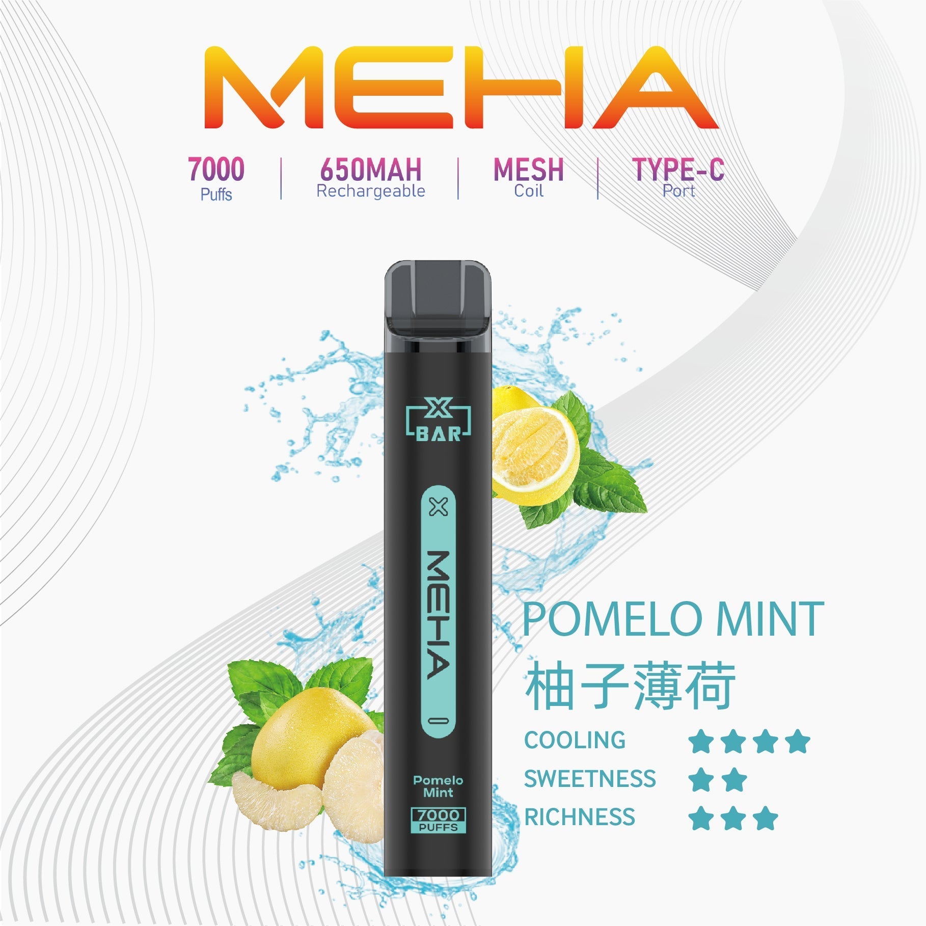 MEHA 抛棄式7000口小黑條 買十送一